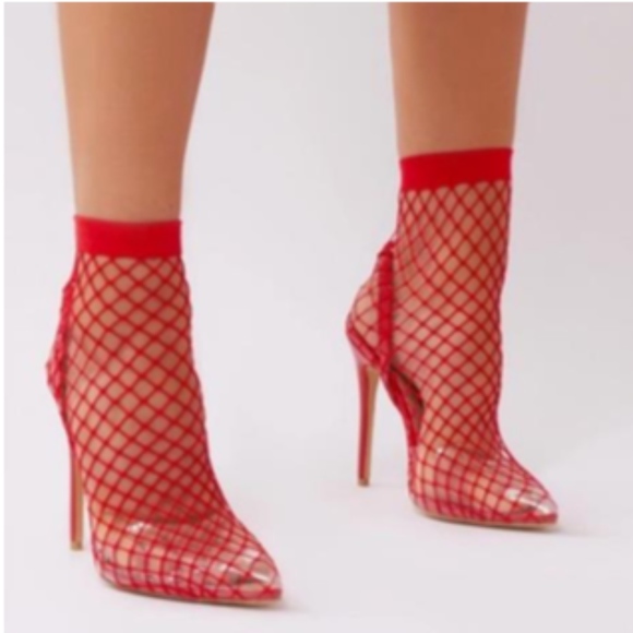!! LAST PAIR SIZE 6.5 !! Fishnet Slingback Heels - Picture 6 of 7